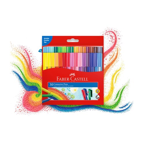 501631 - FABER CASTELL CONNECTOR PENS Coloured Wallet-30(2)
